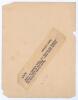 Maurice William Tate. Sussex & England 1912-1937. Original sepia press photograph of Tate, half length wearing cricket attire, taken on 8th August 1930 during the match Sussex v Surrey at Hastings. Photograph by L.N.A., London. 6.5&rdquo;x8.5&rdquo;. Wear, creasing a - 2