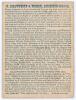 &lsquo;The United All-England Eleven v. Sixteen of Reigate and District&rsquo; 1856. Early small original double sided scorecard with incomplete printed scores for the match played at Park Lane, Reigate, 14th- 16th August 1856. The scorecard lists the complete first - 2