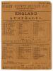 The Ashes. &lsquo;England v. Australia&rsquo; 1882. Early and original double sided official scorecard for the second Test match to be played in England, Kennington Oval, 28th- 30th August 1882. The scorecard with complete printed scores. Australia batted first and w