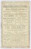 &lsquo;Hastings and St. Leonards Grand Cricket Week. Gentlemen v Players&rsquo; 1889. Early original 12pp &lsquo;Randle&rsquo;s Authorised Scorecard&rsquo; with complete printed scores for the match played at the Central Recreation Ground, Hastings, 16th- 18th September 1889. In a clo