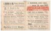 Leicestershire v Australia 1905. Early original double-sided/ folding scorecard for the tour match played at Aylestone Road, Leicester on the 12th, 13th & 14th June 1905. Players listed at the start of play. The match was drawn. For Australia, Howell and - 2