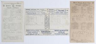 The Ashes. England v Australia 1926. Three official Test match scorecards, one for the 2nd Test at Lord&rsquo;s 26th- 29th June 1926 (Larwood&rsquo;s Test debut), near complete printed and handwritten scores in pencil, match drawn, 5&rdquo;x9.25&rdquo;. 3rd Test, Headingley 10th