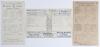 The Ashes. England v Australia 1926. Three official Test match scorecards, one for the 2nd Test at Lord&rsquo;s 26th- 29th June 1926 (Larwood&rsquo;s Test debut), near complete printed and handwritten scores in pencil, match drawn, 5&rdquo;x9.25&rdquo;. 3rd Test, Headingley 10th