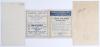 The Ashes. England v Australia 1926. Three official Test match scorecards, one for the 2nd Test at Lord&rsquo;s 26th- 29th June 1926 (Larwood&rsquo;s Test debut), near complete printed and handwritten scores in pencil, match drawn, 5&rdquo;x9.25&rdquo;. 3rd Test, Headingley 10th - 2