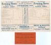 South Africa tour to England 1924. Three official scorecards, one for the 3rd Test, Headingley 12th- 15th July 1924, with incomplete printed and handwritten scores in pencil. England (396 & 60/1) beat South Africa (132 & 323) by nine wickets. 10&rdquo;x6.25&rdquo;. V