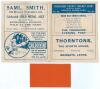 South Africa tour to England 1924. Three official scorecards, one for the 3rd Test, Headingley 12th- 15th July 1924, with incomplete printed and handwritten scores in pencil. England (396 & 60/1) beat South Africa (132 & 323) by nine wickets. 10&rdquo;x6.25&rdquo;. V - 2