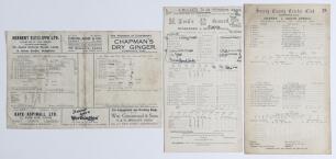 South Africa tour to England 1929. Three official scorecards including the 3rd Test, Headingley, 13th- 16th July 1929, England won by five wickets. Also two tour match scorecards, v Surrey, Kennington Oval, 8th- 10th May, Surrey won by 125 runs, and v Mid
