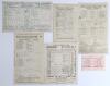 Australia tour to England 1934. Thirteen official scorecards of tour and Test matches from the 1934 tour. The majority with incomplete printed and/ or handwritten scores (unless stated). Scorecards are v Leicestershire, Leicester, 5th- 8th May, match draw - 3