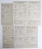 India tours to England 1932 & 1936. Six official scorecards for Test and tour matches, the majority with incomplete printed and handwritten scores unless stated. Matches are England v All India, inaugural Test, Lord&rsquo;s, 25th- 28th June 1932, England won by