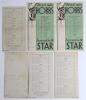 India tours to England 1932 & 1936. Six official scorecards for Test and tour matches, the majority with incomplete printed and handwritten scores unless stated. Matches are England v All India, inaugural Test, Lord&rsquo;s, 25th- 28th June 1932, England won by - 2