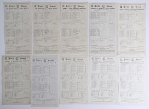 Wartime cricket 1943. A good selection of twenty official scorecards for matches played in 1943, the majority with complete printed scores unless stated. Includes nineteen for matches played at Lord&rsquo;s, Civil Defence Services v British Empire XI, 22nd May,