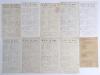Wartime cricket 1943. A good selection of twenty official scorecards for matches played in 1943, the majority with complete printed scores unless stated. Includes nineteen for matches played at Lord&rsquo;s, Civil Defence Services v British Empire XI, 22nd May, - 3