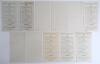 Wartime cricket 1944. A good selection of twenty two official scorecards for matches played in 1944, the majority with complete printed, some handwritten, scores unless stated. Includes sixteen for matches played at Lord&rsquo;s, Army v Civil Defence Services, - 2