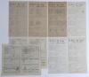 Wartime cricket 1945. A good selection of fifteen official scorecards for matches played in 1945, the majority with complete printed, some handwritten, scores. Includes ten for matches played at Lord&rsquo;s, R.A.A.F. v British Empire, 12th May (2 copies), Engl