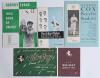Kent and Sussex Benefits 1950-1960. Four original official Kent and one Sussex Benefit brochures for Arthur Fagg 1950, Godfrey Evans 1953, Doug Wright 1957, Arthur Phebey 1960 (all Kent), and George Cox 1951 (Sussex). Odd minor faults otherwise in good co