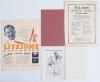 Yorkshire Benefits and Testimonials 1947-1961. Five original Benefit brochures including two souvenir brochures for Bill Bowes 1947 and Len Hutton 1950, both published by the Yorkshire Evening News, and another for Hutton, published by the &lsquo;Hull District&rsquo; - 2