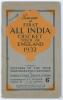 All India tour to England 1932. Souvenir brochure of the First All India Cricket Tour of England 1932. Edited by A.W. Simpson. Printed by Hills & Lacy Ltd of London. Very nicely signed in ink to pen pictures by seventeen members of the Indian touring part
