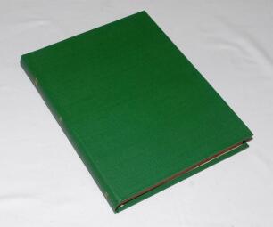 &lsquo;Cricket: A Weekly Record of the Game&rsquo;. Volume XII. Numbers 320-349 (26th January to 28th December 1893). Complete with title page and contents page to front. Illustrated. Rebound in modern green cloth with title in gilt to spine. Red speckled page edges.