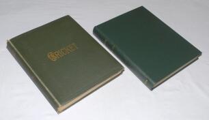 &lsquo;Cricket: A Weekly Record of the Game&rsquo;. Volumes XXIII nos. 650-679 (28th January to 22nd December 1904) & XXV nos. 710-739 (25th January to 20th December 1906). Illustrated. Both with title and contents pages to front. Vol. XXIII bound in original publish