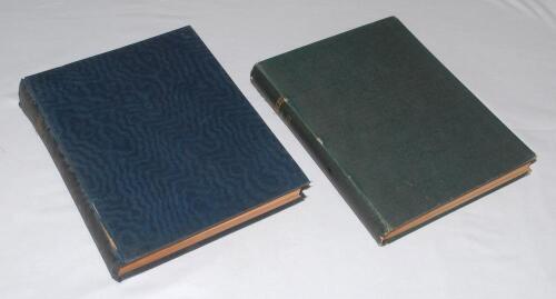 &lsquo;Cricket: A Weekly Record of the Game&rsquo;. Volumes XXVIII nos. 800-829 (6th May to 21st December 1909) & XXIX nos. 830-859 (27th January to 22nd December 1910). Illustrated. Both with title and contents pages to front. Vol. XXVIII bound in blue cloth, gilt t
