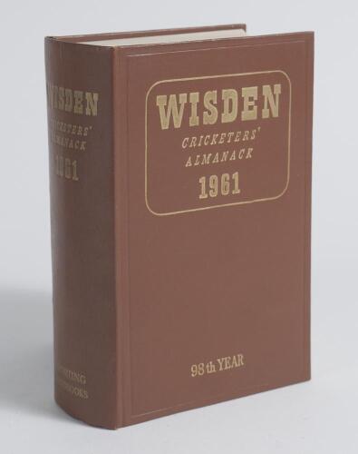 Wisden Cricketers&rsquo; Almanack 1961. Original hardback. Very good condition
