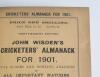 Wisden Cricketers&rsquo; Almanack 1901. 38th edition. Original hardback. Small pin hole to the right hand edge of the front board affecting to a lesser extent the title page and a few inner pages otherwise in good/very good condition. A rare early hardback edit - 3