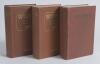 Wisden Cricketers&rsquo; Almanack 1950 to 1952. Original hardback editions. The first two copies with fading to gilt titles on the spine, the 1950 edition with fading to the titles on the front board, the 1950 edition with broken front internal hinges and break