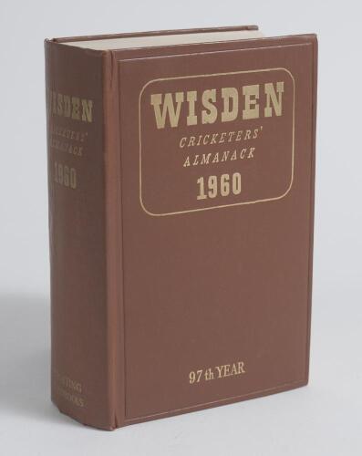 Wisden Cricketers&rsquo; Almanack 1960. Original hardback. Slight wear to the front internal hinge otherwise in good/very good condition