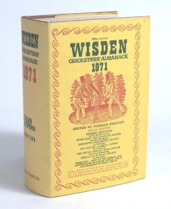 Wisden Cricketers&rsquo; Almanack 1971. Original hardback with dustwrapper. Good/very good condition