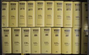 Wisden Cricketers&rsquo; Almanack 1971 to 2024. Original hardbacks with dustwrapper. Odd faults otherwise in good/very good condition. Qty 64