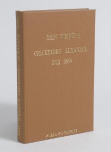 Wisden Cricketers&rsquo; Almanack 1885. Willows softback reprint (1983) in light brown hardback covers with gilt lettering. Un-numbered limited edition. Good/very good condition