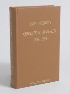 Wisden Cricketers&rsquo; Almanack 1893. Willows softback reprint (1992) in light brown hardback covers with gilt lettering. Limited edition 175/500. Good/very good condition
