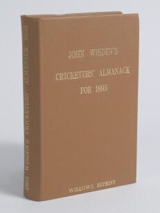 Wisden Cricketers&rsquo; Almanack 1895. Willows softback reprint (1993) in light brown hardback covers with gilt lettering. Limited edition 365/500. Good/very good condition