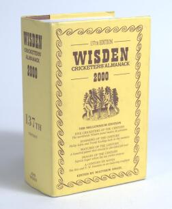 Wisden Cricketers&rsquo; Almanack 2000. Original hardback edition with dustwrapper. Nicely signed in ink by three of the five &lsquo;Cricketers of the Century&rsquo;, Garry Sobers (West Indies), Shane Warne (Australia), and Viv Richards (West Indies), also all five &lsquo;Cricke