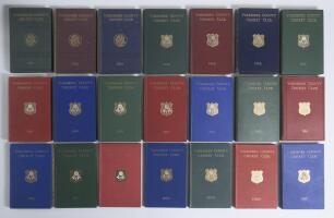 Yorkshire County Cricket Club Annuals 1901 (ninth year of issue) to 2019. Two boxes comprising a complete run of the annual for the period with all issues present. From the collection of Anthony Woodhouse, all issues up to and including 2001 with his book