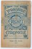 &lsquo;The Yorkshire Cricket Chronicle&rsquo;. No. 11, 27th July 1903. Published by authority of the Yorkshire Committee, printed by J.W. Northend of Sheffield. 16pp booklet comprising articles, images of the players etc. Original decorative paper wrappers. Padwick 1