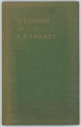 &lsquo;A History of Royal Engineers Cricket 1862-1924&rsquo;. R.S. Rait Kerr. Chatham 1925. Original green cloth boards with gilt title to front and spine. 96pp. Padwick 1692. Fading to gilts. Some wear and fading to cover and spine, otherwise in good condition.