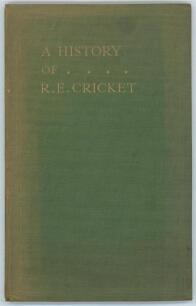 &lsquo;A History of Royal Engineers Cricket 1862-1924&rsquo;. R.S. Rait Kerr. Chatham 1925. Original green cloth boards with gilt title to front and spine. 96pp. Padwick 1692. Fading to gilts. Some wear and fading to cover and spine, otherwise in good condition.