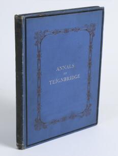 &lsquo;Annals of the Teignbridge Cricket Club 1823-1883&rsquo;. Compiled by G. Wareing Ormerod. Privately printed by W. Brendon 1888. Original blue cloth covers with gilt title and decoration to covers and spine. Ownership signature of Robert Stratton Holmes, dated &lsquo;