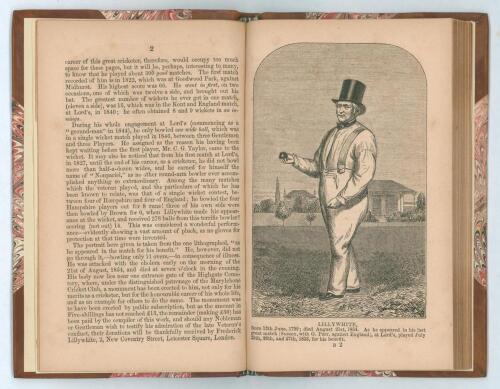 &lsquo;The Guide to Cricketers containing full directions for playing the noble and manly game of Cricket....&rsquo; London 1856. 9th Edition. 8vo. Collected and edited by Frederick Lillywhite. Published by Lillywhite and Wisden, Leicester Square, London. Printed by 