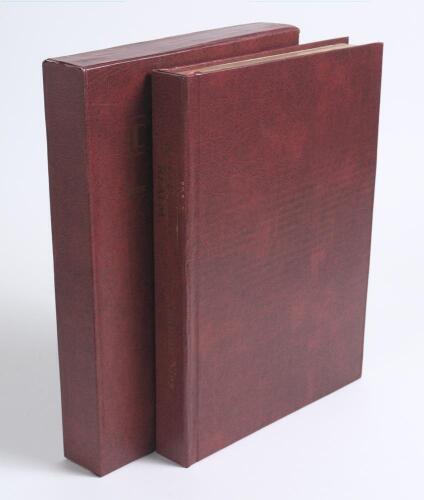 &lsquo;In a Different Realm. Story of Quadruple & Triple Centuries 1876-2025&rsquo;. Dr. Nauman Niaz. Boundary Books, Childrey 2025. Full maroon leather with slipcase, gilt to page edges. Limited edition no. 36 of fifty copies produced, signed by the author. Minor we