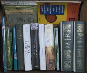 Indian, Australian and other overseas cricket histories. Box comprising a selection of overseas cricket histories and annuals. Includes four signed hardback titles, &lsquo;C.C.I. & The Brabourne Stadium 1937-1987&rsquo;, Vasant Raiji & Anandji Dossa, Bombay 1987, sig