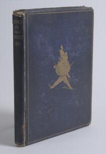 &lsquo;Jerks in from Short Leg&rsquo;. Quid (R.A. Fitzgerald). London 1866. Original blue boards with cricketer illustration in gilt to centre. Presentation copy from the author with dedication in ink to the inside of the front board to &lsquo;Harry W. Peters, Riverside, f