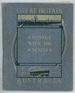 M.C.C. tour to Australia 1924/25. &lsquo;A Voyage with the Mails Between Brisbane- London... A memento by an amateur photographer&rsquo;. London Stereoscopic Company, London, fourth edition c.1920. A large format souvenir book with decorative blue cloth, comprising p