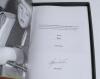&lsquo;Shane Warne. My Illustrated Career&rsquo;. Shane Warne. London 2006. Leather hand bound limited edition number 840 of 1000 copies produced, signed by Warne to the limitation page. In green slipcase, including the six limited edition photographs of Warne reprod - 2