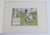 &lsquo;Laws of Cricket&rsquo; Charles E. Crombie. London 1907. Large, complete first edition folio book containing twelve colour humourous illustrations with captions of the laws of the game, produced for Perrier Limited of London, with Perrier advertisements through - 3