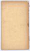 &lsquo;Cricket. Full Scores made in Test Matches between England and Australia 1877 to 1902&rsquo;. Compiled by &lsquo;Umpire&rsquo; (A.A. Ambridge). Published by Ambridge, New Plymouth, New Zealand 1902. 60pp, illustrated. Original paper wrappers. Padwick 4355. Wrappers split a - 2
