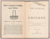 &lsquo;The Manual of Cricket&rsquo;. F.H. Ayres. London 1895. Original pictorial cloth boards. Bookplates of J.W. Goldman and A.E. Winder to inside front cover and first facing page. Ownership name in ink to front cover and title page of H.R. Johnson, dated 1902. Pad - 3