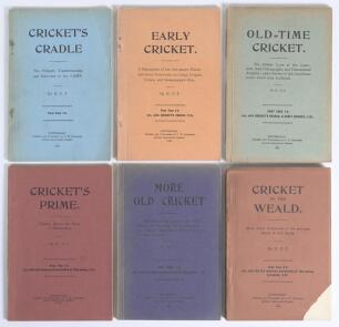 &lsquo;Old English Cricket. A collection of evidences concerning the game prior to the days of Hambledon&rsquo;. H. P-T (Thomas Percy Francis). A complete set of six original booklets/ pamphlets issued between 1922 and 1929, published by C.H. Richards of Nottingham. 