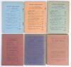 &lsquo;Old English Cricket. A collection of evidences concerning the game prior to the days of Hambledon&rsquo;. H. P-T (Thomas Percy Francis). A complete set of six original booklets/ pamphlets issued between 1922 and 1929, published by C.H. Richards of Nottingham. - 2